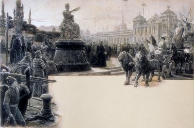 Allegori över den universella utställningen som firades i Barcelona 1888, Illustration av Dionis Baixeras y Verdaguer (1862-1943) av Dionisio Baixeras Verdaguer