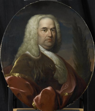Porträtt av Hugo du Bois, direktör för Rotterdamskammaren i Nederländska Ostindiska kompaniet, vald 1734 av Dionys van Nijmegen