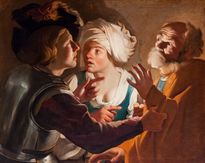 The Denial of Saint Peter (olja på duk) av Dirck Baburen van