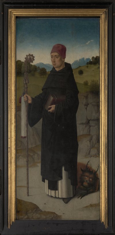S:t Bernard, vänster panel från Triptych of St. Erasmus, c.1460 (olja på panel) av Dirck Bouts
