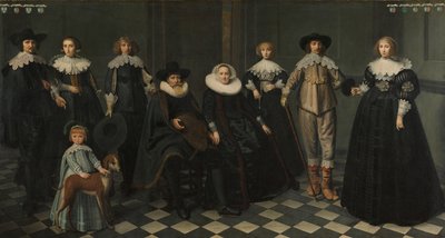 Porträtt av familjen Dirck Bas Jacobsz, borgmästare i Amsterdam av Dirck Dircksz. van Santvoort