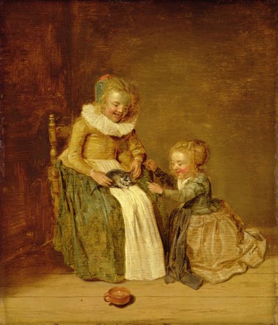 Barn med en katt, 1631 av Dirck Hals