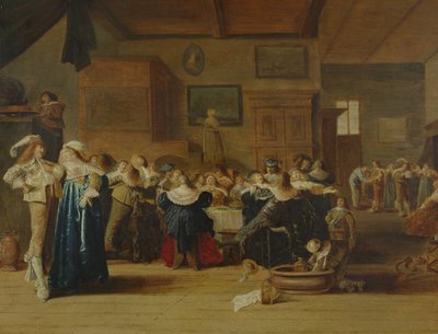 Möte i en interiör av Dirck Hals