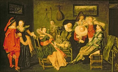 Merry Company (olja på duk) av Dirck Hals