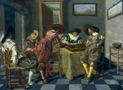Spelet Backgammon av Dirck Hals