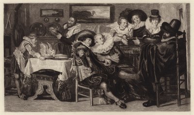 Måltiden (gravyr) av Dirck Hals