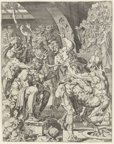 hån mot Kristus Fall och mänsklighetens återlösning genom Kristi liv och lidande (serietitel) av Dirck Volckertsz. Coornhert (attributed to)
