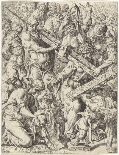 Att bära korset Mänsklighetens fall och återlösning genom Kristi liv och lidande (serietitel) av Dirck Volckertsz. Coornhert (attributed to)