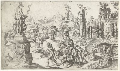 Flyg till Egypten av Dirck Volckertsz. Coornhert (attributed to)