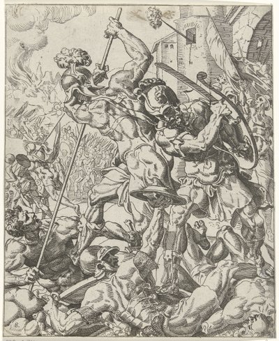 Den assyriska arméns flykt Judit och Holofernes (serietitel) av Dirck Volckertsz. Coornhert (attributed to)
