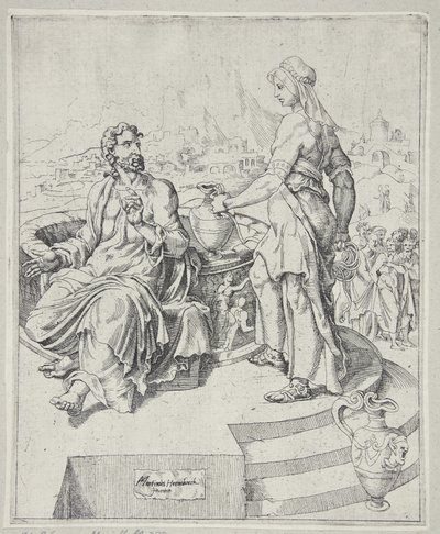 Kristus och den samaritanska kvinnan av Dirck Volckertsz. Coornhert