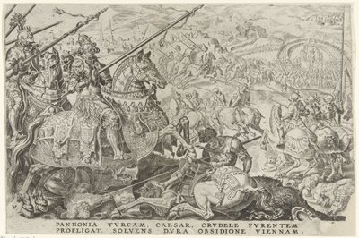 Relief av Wien, 1529 Victories of Charles V (serietitel) Divi Caroli. V. imp. välja. max. victoriae, ex multis praecipuae (serietitel) av Dirck Volckertsz. Coornhert