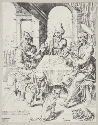 Nattvarden på Emmaus av Dirck Volckertsz. Coornhert