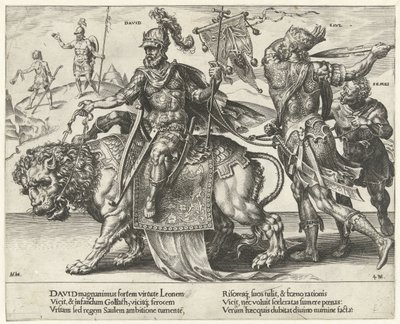 Davids triumf Triumph of Patience (serietitel) Patientiae Trivmphvs (serietitel) av Dirck Volckertsz. Coornhert