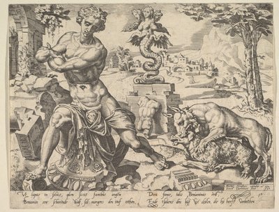 Benjamin, från serien De tolv patriarkerna, 1550. av Dirck Volkertsen Coornhert