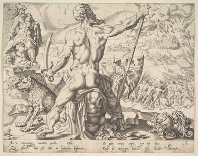 Gad, från serien De tolv patriarkerna, 1550. av Dirck Volkertsen Coornhert