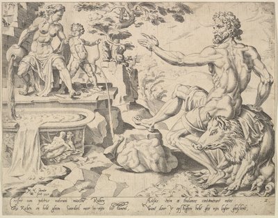 Ruben [1 Mosebok 49:3-4], från serien De tolv patriarkerna, 1550. av Dirck Volkertsen Coornhert