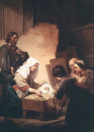 Tillbedjan av herdarna av Dirck de Bray