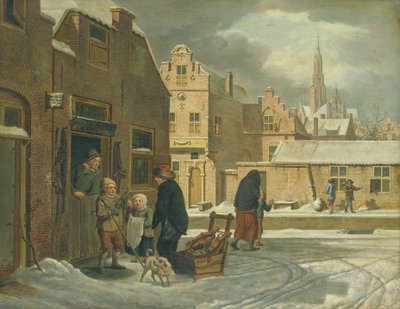 Stadsutsikt på vintern av Dirk Jan van der Laan