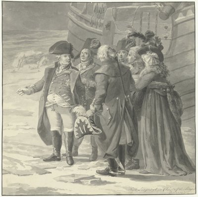 Vilhelm V:s avresa till England den 18 januari 1795 av Dirk Langendijk