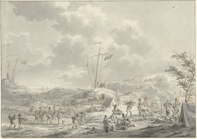 Den ryska arméns läger vid Callantsoog 1799 av Dirk Langendijk