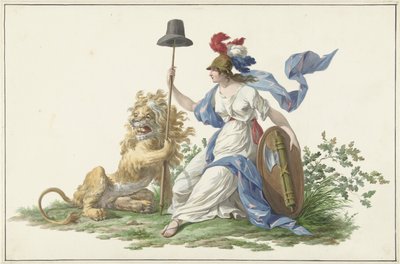 Modell för Bataviska flottans flagga, 1796 av Dirk Langendijk