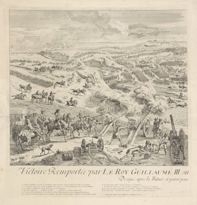 Slaget vid Drogheda på Boyne, 1 juli 1690 (vänster sida) av Dirk Maas