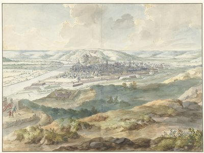 Utsikt över Namur från öster under belägringen 1695 av Dirk Maas