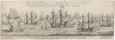 Duke of York hälsar Royal Navy i kanalen Hertigen av Yorks möte n th ye Royall Navy efter att den kom in i Channell / O cheqado duque de Jorck no Cannal entre o Frota d