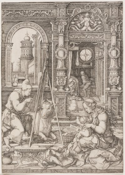 Saint Luke målar jungfrun och barnet av Dirk Vellert