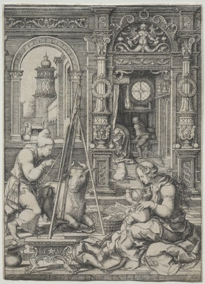 St Luke målar jungfrun av Dirk Vellert