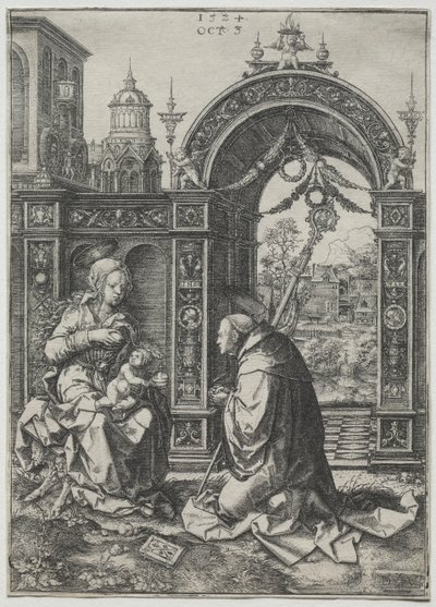 The Vision of St. Bernard, 1524. av Dirk Vellert