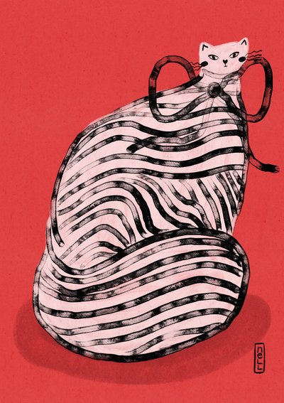 Den lustiga rödrandiga katten av Dirkie Nell