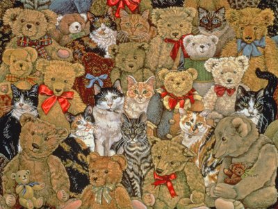 Tedcats, 1997 (akryl på panel) av Ditz
