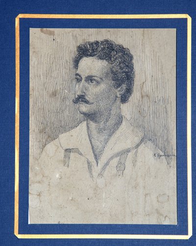 Porträtt av decembrist Sergey Krivtsov 1802-1864 av Dmitri Petrovich Oznobishin