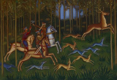 Jaktscen av Dmitri Semyonovich Stelletsky