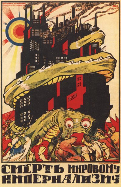 Affisch för världsimperialismens död, 1920 av Dmitriy Stakhievich Moor