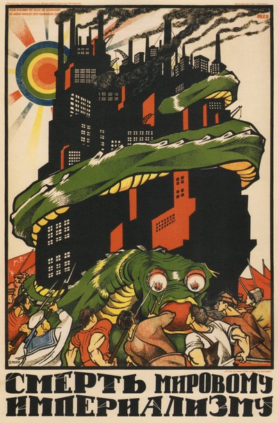 Affisch för världsimperialismens död, 1920 av Dmitriy Stakhievich Moor
