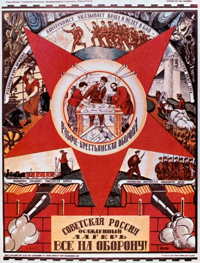 Ryssland är ett läger i en belägringstillstånd, 1919. av Dmitriy Stakhievich Moor
