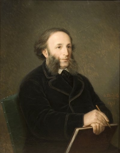 Porträtt av konstnären Ivan Aivazovsky 1817-1900, 1879 av Dmitry Mikhaylovich Bolotov