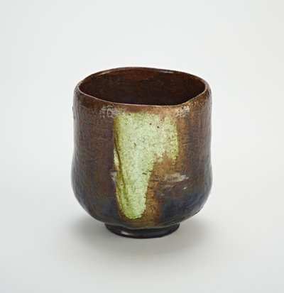 Teskål (tsutsu-jawan), sent 1700-tidigt 1800-tal (lergods med blyglasyr) av Doan Ohi