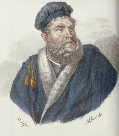 Porträtt av Marco Polo av Dolfino