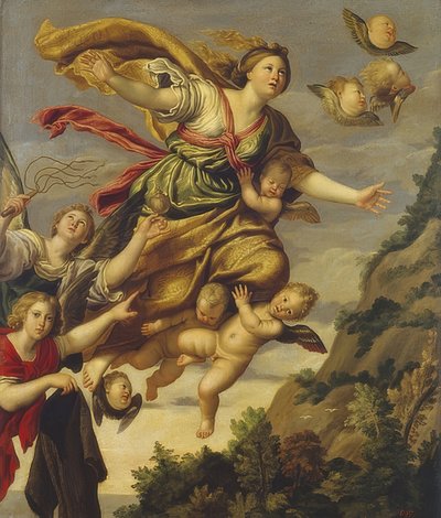 Maria Magdalenas upptagande. Omkring 1620 av Domenichino