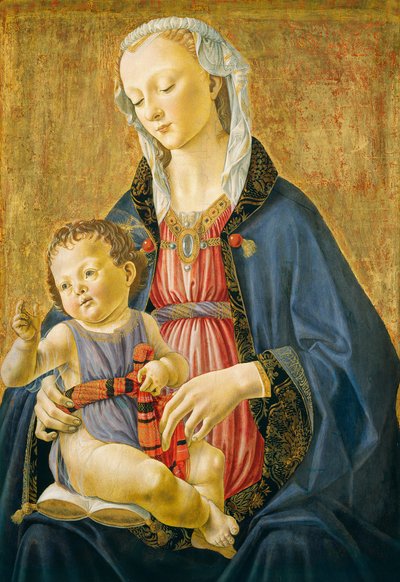 Madonna och barn, ca. 1470-75 (tempera på panel) av Domenico Ghirlandaio