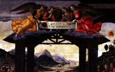 The Adoration of the Magi, 1488 (tempera på panel) (detalj av 120249) av Domenico Ghirlandaio