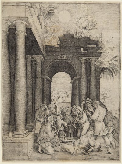 Herdarnas tillbedjan av Domenico Beccafumi