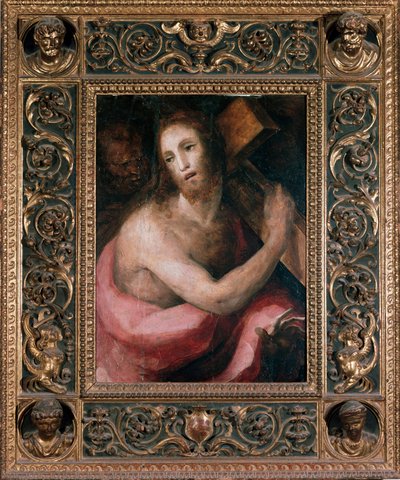 Ecce gay. Kristus bär korset. Målning av Domenico Beccafumi (1486-1551), cirka 1540. Dryck. Mått: 75x75cm. Siena (Siena), Museum of the Metropolitan Opera av Domenico Beccafumi