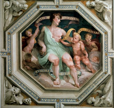 Ömsesidig välvilja eller samförstånd (Reciproque välvilja eller samförstånd). Målning av Domenico Beccafumi (1486-1551) av Domenico Beccafumi