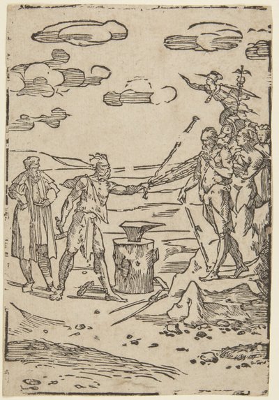 ”Smeden”, nummer 5 i serien ”Alkemins praktik” av Domenico Beccafumi