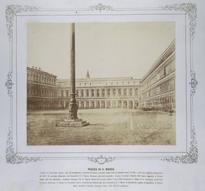 Piazza San Marco, ca 1855 av Domenico Bresolin